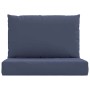 Cojines para muebles de palets 2 unidades tela azul marino