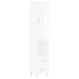 Aparador alto madera contrachapada blanco brillo 34,5x34x180 cm de vidaXL, Aparadores - Ref: Foro24-3198907, Precio: 110,40 €...