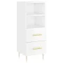 Aparador alto madera contrachapada blanco brillo 34,5x34x180 cm de vidaXL, Aparadores - Ref: Foro24-3198907, Precio: 110,40 €...