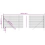 Anthrazitgrauer verzinkter Stahldrahtzaun 1,8x10 m von vidaXL, Zaunpaneele - Ref: Foro24-154213, Preis: 112,64 €, Rabatt: %