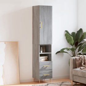 Hohes Sonoma-Sideboard aus grauem Sperrholz, 34,5 x 34 x 180 cm von vidaXL, Sideboards - Ref: Foro24-3198911, Preis: 105,06 €...