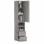 Aparador alto madera contrachapada gris Sonoma 34,5x34x180 cm de vidaXL, Aparadores - Ref: Foro24-3198911, Precio: 105,06 €, ...