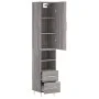 Aparador alto madera contrachapada gris Sonoma 34,5x34x180 cm de vidaXL, Aparadores - Ref: Foro24-3198911, Precio: 105,06 €, ...