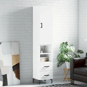 Aparador alto madera contrachapada blanco 34,5x34x180 cm de vidaXL, Aparadores - Ref: Foro24-3198913, Precio: 109,49 €, Descu...