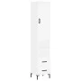 Hohes weißes Sperrholz-Sideboard 34,5 x 34 x 180 cm von vidaXL, Sideboards - Ref: Foro24-3198913, Preis: 109,49 €, Rabatt: %