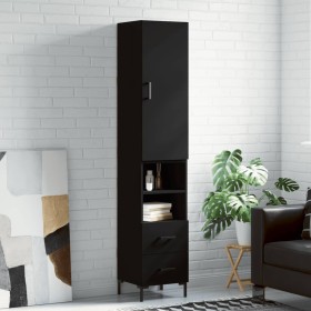 Black plywood sideboard 34.5x34x180 cm by vidaXL, Sideboards - Ref: Foro24-3198914, Price: 113,27 €, Discount: %