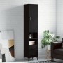 Aparador de madera contrachapada negro 34,5x34x180 cm de vidaXL, Aparadores - Ref: Foro24-3198914, Precio: 113,05 €, Descuent...