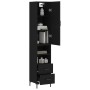 Aparador de madera contrachapada negro 34,5x34x180 cm de vidaXL, Aparadores - Ref: Foro24-3198914, Precio: 113,05 €, Descuent...