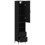 Aparador de madera contrachapada negro 34,5x34x180 cm de vidaXL, Aparadores - Ref: Foro24-3198914, Precio: 113,05 €, Descuent...