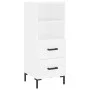 Hohes weißes Sperrholz-Sideboard 34,5 x 34 x 180 cm von vidaXL, Sideboards - Ref: Foro24-3198913, Preis: 109,49 €, Rabatt: %