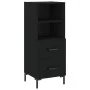 Schwarzes Sperrholz-Sideboard 34,5 x 34 x 180 cm von vidaXL, Sideboards - Ref: Foro24-3198914, Preis: 110,68 €, Rabatt: %