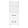 Hohes weißes Sperrholz-Sideboard 34,5 x 34 x 180 cm von vidaXL, Sideboards - Ref: Foro24-3198913, Preis: 113,03 €, Rabatt: %