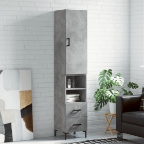 Concrete gray plywood sideboard 34.5x34x180 cm by vidaXL, Sideboards - Ref: Foro24-3198917, Price: 106,56 €, Discount: %
