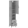 Concrete gray plywood sideboard 34.5x34x180 cm by vidaXL, Sideboards - Ref: Foro24-3198917, Price: 103,48 €, Discount: %