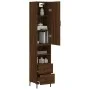 Hohes Sideboard aus braunem Eichensperrholz, 34,5 x 34 x 180 cm von vidaXL, Sideboards - Ref: Foro24-3198920, Preis: 106,33 €...