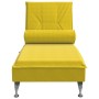 Sofá diván de masaje con cojín de terciopelo amarillo