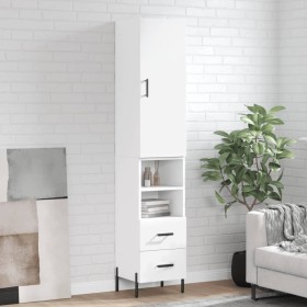 Aparador alto madera contrachapada blanco 34,5x34x180 cm de vidaXL, Aparadores - Ref: Foro24-3198921, Precio: 124,41 €, Descu...