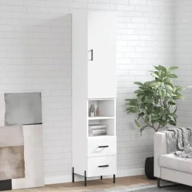 Tall white plywood sideboard 34.5x34x180 cm by vidaXL, Sideboards - Ref: Foro24-3198921, Price: 121,29 €, Discount: %
