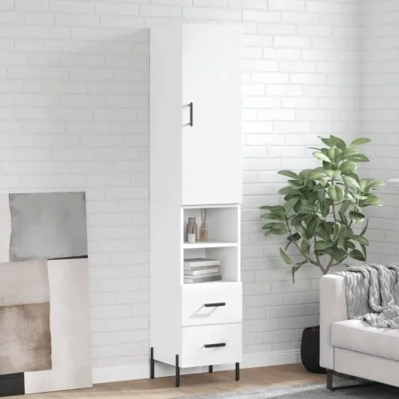 Aparador alto madera contrachapada blanco 34,5x34x180 cm de vidaXL, Aparadores - Ref: Foro24-3198921, Precio: 121,29 €, Descu...