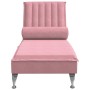 Sofá diván de masaje con cojín de terciopelo rosa