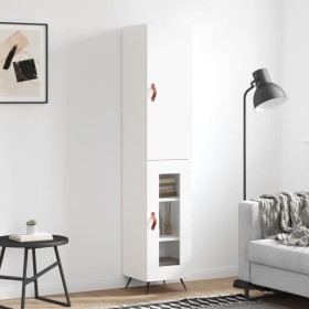 Hohes weißes Sperrholz-Sideboard 34,5 x 34 x 180 cm von vidaXL, Sideboards - Ref: Foro24-3199017, Preis: 98,88 €, Rabatt: %