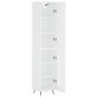 Hohes weißes Sperrholz-Sideboard 34,5 x 34 x 180 cm von vidaXL, Sideboards - Ref: Foro24-3199017, Preis: 98,88 €, Rabatt: %