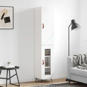 Hochglänzendes Sideboard aus weißem Sperrholz, 34,5 x 34 x 180 cm von vidaXL, Sideboards - Ref: Foro24-3199019, Preis: 103,04...