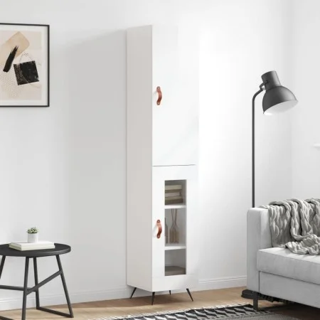 High glossy white plywood sideboard 34.5x34x180 cm by vidaXL, Sideboards - Ref: Foro24-3199019, Price: 103,04 €, Discount: %