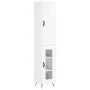 Aparador alto madera contrachapada blanco brillo 34,5x34x180 cm de vidaXL, Aparadores - Ref: Foro24-3199019, Precio: 103,04 €...