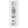 Aparador alto madera contrachapada blanco brillo 34,5x34x180 cm de vidaXL, Aparadores - Ref: Foro24-3199019, Precio: 103,04 €...