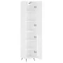 Aparador alto madera contrachapada blanco brillo 34,5x34x180 cm de vidaXL, Aparadores - Ref: Foro24-3199019, Precio: 103,04 €...