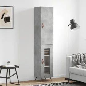 Aparador de madera contrachapada gris hormigón 34,5x34x180 cm by vidaXL, Sideboards - Ref: Foro24-3199021, Price: 96,58 €, Di...