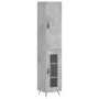 Aparador de madera contrachapada gris hormigón 34,5x34x180 cm von vidaXL, Sideboards - Ref: Foro24-3199021, Preis: 96,56 €, R...