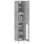 Aparador de madera contrachapada gris hormigón 34,5x34x180 cm von vidaXL, Sideboards - Ref: Foro24-3199021, Preis: 96,56 €, R...