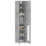 Aparador de madera contrachapada gris hormigón 34,5x34x180 cm de vidaXL, Aparadores - Ref: Foro24-3199021, Precio: 97,67 €, D...