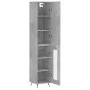 Aparador de madera contrachapada gris hormigón 34,5x34x180 cm von vidaXL, Sideboards - Ref: Foro24-3199021, Preis: 96,56 €, R...