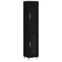 Aparador de madera contrachapada negro 34,5x34x180 cm de vidaXL, Aparadores - Ref: Foro24-3199026, Precio: 96,80 €, Descuento: %