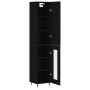 Aparador de madera contrachapada negro 34,5x34x180 cm de vidaXL, Aparadores - Ref: Foro24-3199026, Precio: 97,91 €, Descuento: %