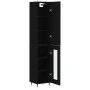 Aparador de madera contrachapada negro 34,5x34x180 cm de vidaXL, Aparadores - Ref: Foro24-3199026, Precio: 96,80 €, Descuento: %