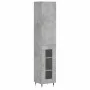 Aparador de madera contrachapada gris hormigón 34,5x34x180 cm de vidaXL, Aparadores - Ref: Foro24-3199029, Precio: 94,38 €, D...