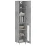 Aparador de madera contrachapada gris hormigón 34,5x34x180 cm de vidaXL, Aparadores - Ref: Foro24-3199029, Precio: 94,38 €, D...