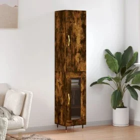 Sideboard aus geräuchertem Eichensperrholz 34,5x34x180 cm von vidaXL, Sideboards - Ref: Foro24-3199030, Preis: 94,42 €, Rabat...