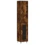 Aparador de madera contrachapada roble ahumado 34,5x34x180 cm de vidaXL, Aparadores - Ref: Foro24-3199030, Precio: 94,38 €, D...