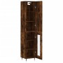 Sideboard aus geräuchertem Eichensperrholz 34,5x34x180 cm von vidaXL, Sideboards - Ref: Foro24-3199030, Preis: 95,54 €, Rabat...