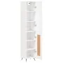 Hohes weißes Sperrholz-Sideboard 34,5 x 34 x 180 cm von vidaXL, Sideboards - Ref: Foro24-3199081, Preis: 97,15 €, Rabatt: %