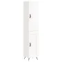 Aparador alto madera contrachapada blanco brillo 34,5x34x180 cm de vidaXL, Aparadores - Ref: Foro24-3199083, Precio: 102,25 €...