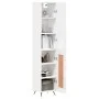 Aparador alto madera contrachapada blanco brillo 34,5x34x180 cm de vidaXL, Aparadores - Ref: Foro24-3199083, Precio: 102,25 €...