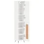 Aparador alto madera contrachapada blanco brillo 34,5x34x180 cm de vidaXL, Aparadores - Ref: Foro24-3199083, Precio: 102,25 €...