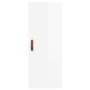 Aparador alto madera contrachapada blanco brillo 34,5x34x180 cm de vidaXL, Aparadores - Ref: Foro24-3199083, Precio: 103,78 €...