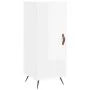 Aparador alto madera contrachapada blanco brillo 34,5x34x180 cm de vidaXL, Aparadores - Ref: Foro24-3199083, Precio: 102,25 €...